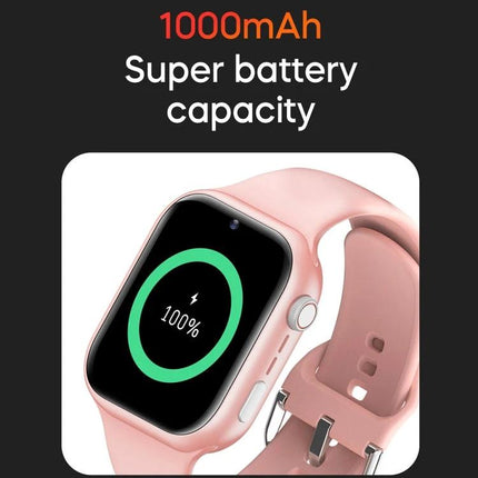 Smart Watch for Kids' Daily Activities and Family Communication with 1000mAh super battery pink two-way calling and activity tracking