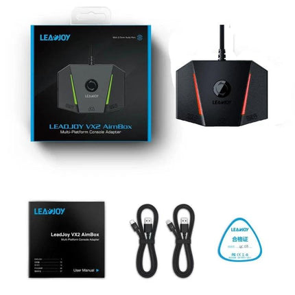 GameSir VX2 AimBox for Everyday Console Gaming Setup - leadjoy VX2 AimBox adapter with cables and manual