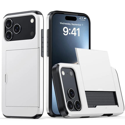 Phone Case For Daily Protection During Commutes, Workouts, And Everyday Tasks For Everyday Use slim white PC+TPU case with raised edges and kickstand