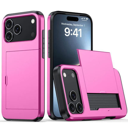 Phone Case For Daily Protection During Commutes, Workouts, And Everyday Tasks For Everyday Use - slim pink PC+TPU protective phone case with camera lip and card slot