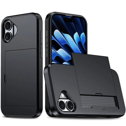 Phone Case For Daily Protection During Commutes, Workouts, And Everyday Tasks For Everyday Use - slim black protective case with card slot and raised edges