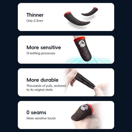 GameSir Fingertips for Everyday Gaming Comfort at Home - thin 0.3mm conductive finger sleeves, more sensitive, durable, 0 seams