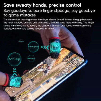 GameSir Fingertips for Everyday Gaming Comfort at Home - conductive anti-slip fingertip sleeves on smartphone for precise mobile gaming control