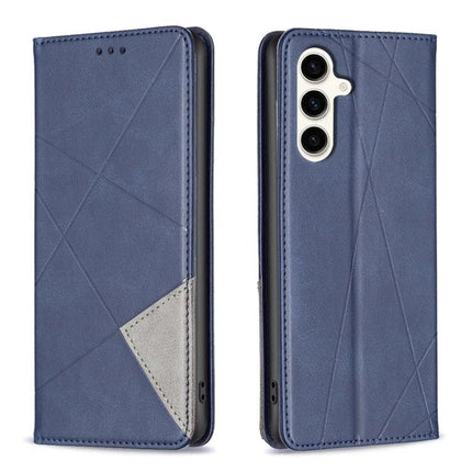 Leather Phone Case for Daily Use and Card Storage with blue PU leather, TPU frame, card slots and photo pocket for commuting protection