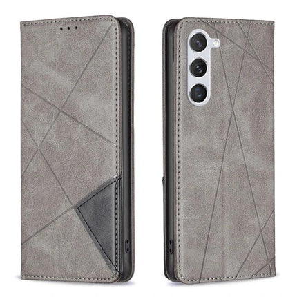 Leather Phone Case With Card Slot gray PU leather folio case with TPU interior, card slot and kickstand for phones