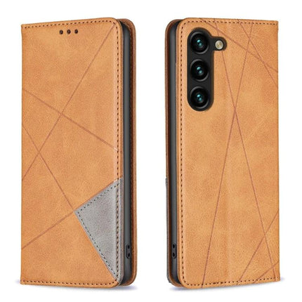 Leather Phone Case With Card Slot in tan PU leather, slim TPU interior, diagonal card slot and kickstand view