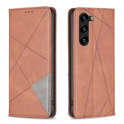 Leather Phone Case With Card Slot in tan PU leather with diagonal stitch lines, TPU inner shell and card slot, slim protective folio