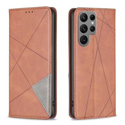 Leather Phone Case With Card Slot - slim PU leather folio with TPU interior, diagonal stitch design and card slot, hands-free stand, tan