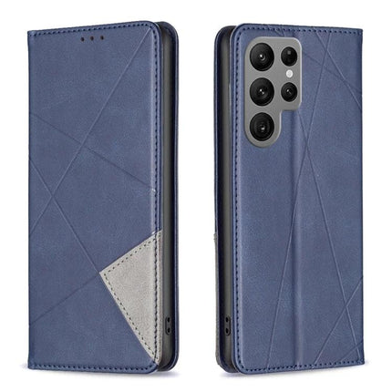 Leather Phone Case With Card Slot in navy blue PU leather, slim wallet design with card slot and kickstand