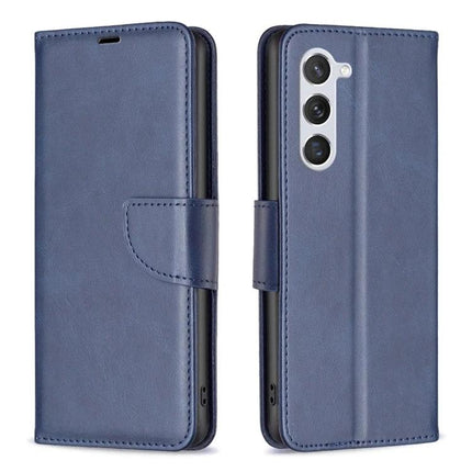 Leather Samsung Galaxy Phone Case For Everyday Use – blue PU leather wallet case with card slots and magnetic closure
