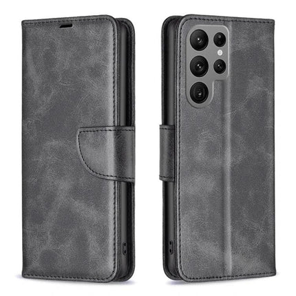 Leather Samsung Galaxy Phone Case For Everyday Use - gray PU leather wallet case with card slots and magnetic closure for daily protection