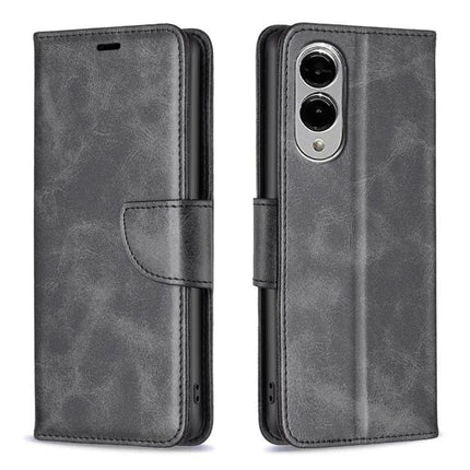 Leather Samsung Galaxy Phone Case For Everyday Use - gray PU leather wallet case with card slots, TPU protection and magnetic folio for daily commutes