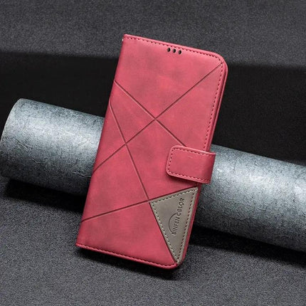 Magnetic Buckle Rhombus Leather Phone Case For Galaxy S24 FE