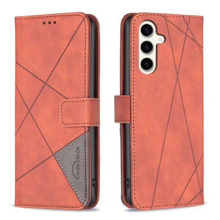 Leather Phone Case for Everyday Carry with card slots, photo frame slot and horizontal stand in brown PU leather