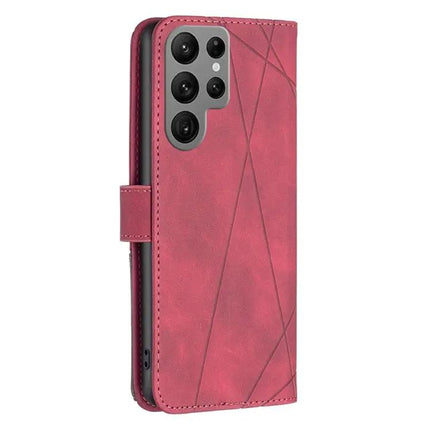 Magnetic Buckle Rhombus Leather Phone Case For Galaxy S24 FE