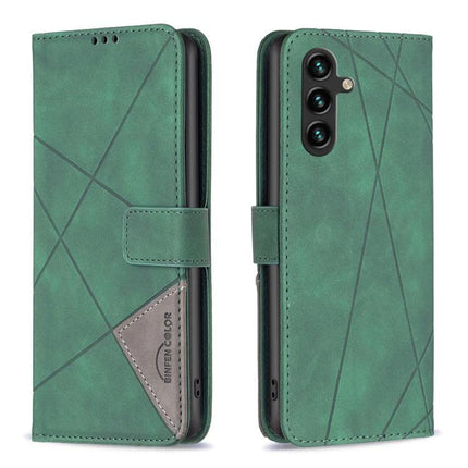 Leather Phone Case For Daily Protection On Samsung Essentials - green PU leather wallet case with card slots and stand