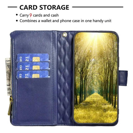 Diamond Lattice Leather Wallet Flip Case For Samsung