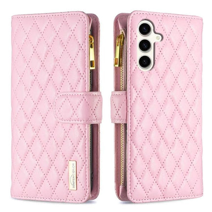 Versatile Flip Case With Card Slot pink quilted wallet phone case with zipper compartment and magnetic closure