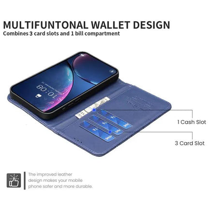 Leather Flip Phone Case With Card Slots For Everyday Carry