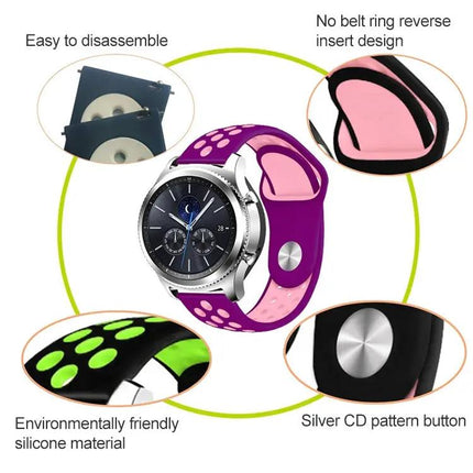 Samsung Gear S4 Active 22mm Two-Tone Silicone Strap
