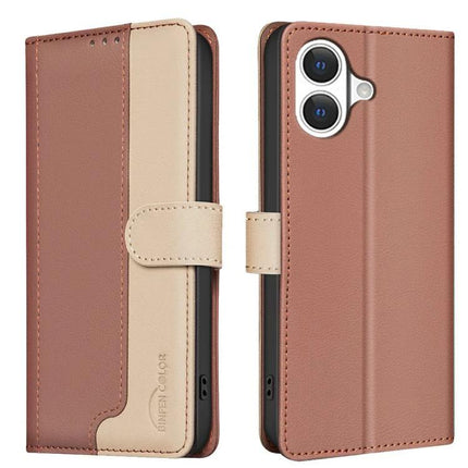 Leather Phone Case With Card Slot For Daily Use Keeps Cards Secure And Wallet Organized brown PU leather wallet-style phone case with 3 card slots and cash pocket