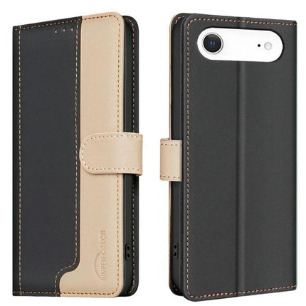 Leather Phone Case With Card And Cash Storage For Everyday Use And Easy On The Go - black tan PU leather wallet case with RFID protection