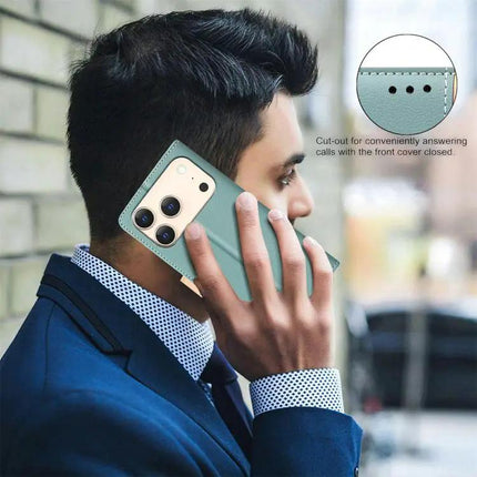 Leather Phone Case With Card Slot For Daily Use Keeps Cards Secure And Wallet Organized | Syndmart