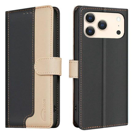 Leather Phone Case With Card Slot For Daily Use Keeps Cards Secure And Wallet Organized slim two-tone PU leather wallet case with 3 card slots and cash pocket
