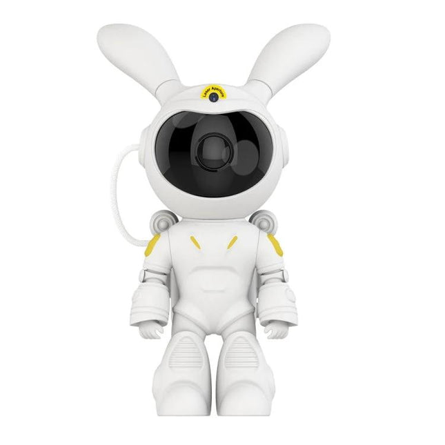 Starry Projection Lamp for Cozy Bedroom Evenings at Home - white astronaut bunny projector toy for ambient star and nebula lighting