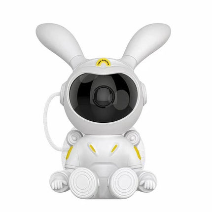 Space Rabbit Lamp for Relaxing Bedroom Evenings at Home - white bunny projector lamp casting stars for soothing nightstand ambiance