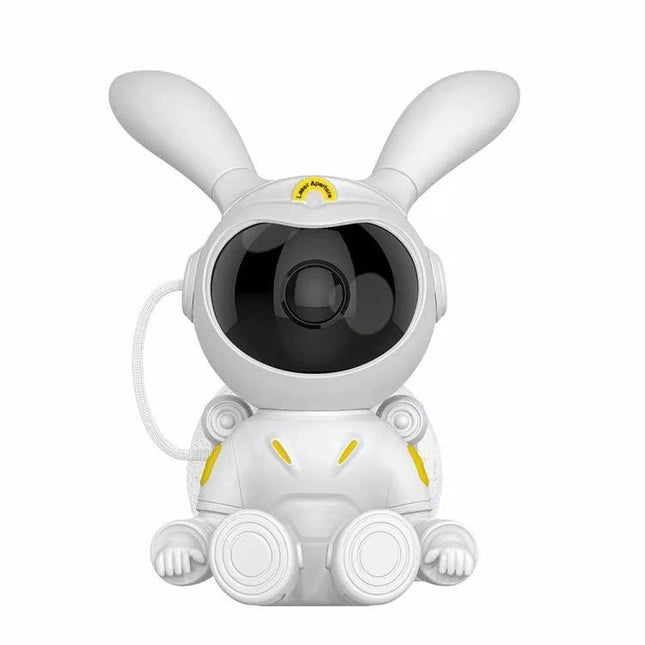 Space Rabbit Lamp for Relaxing Bedroom Evenings at Home - white bunny projector lamp casting stars for soothing nightstand ambiance