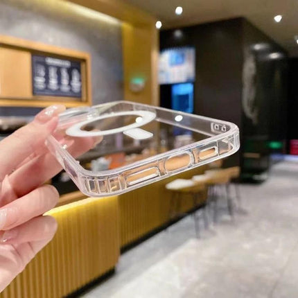 Clear Case for iPhone Everyday Protection and Clean Transparent Look for Daily Use - clear TPU protective phone case held in hand, showing camera cutout and port access