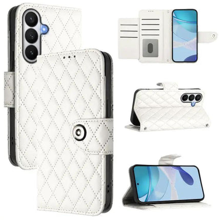 Rhombic Texture Flip Leather Case Lanyard Samsung Galaxy S26