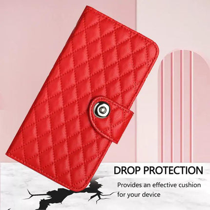 Rhombic Texture Flip Leather Case Lanyard Samsung Galaxy S26