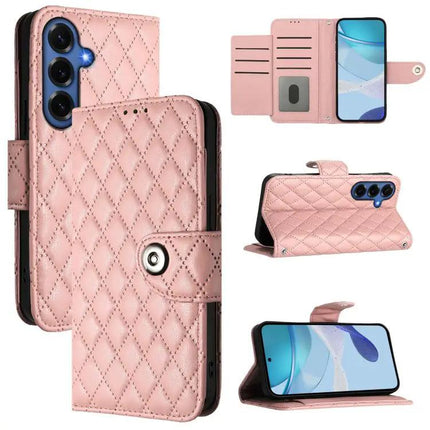 Rhombic Texture Flip Leather Case Lanyard Samsung Galaxy S26