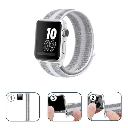Nylon Loop Watch Band Compatible With Apple Watch 38-49mm