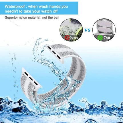 Nylon Loop Watch Band Compatible With Apple Watch 38-49mm