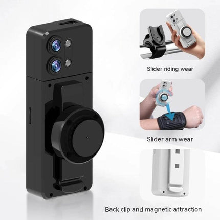 A3 Outdoor Sports Camera with 180-Degree Rotatable Screen compact wearable camera with back clip, magnetic mount and 1.5-inch IPS HD display for cycling and hiking