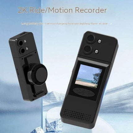 A3 Outdoor Sports Camera with 180-Degree Rotatable Screen - compact 2K ride recorder with 1.5-inch IPS HD display and one-key outdoor recording