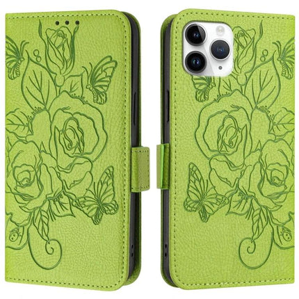 Leather Phone Case With Card Slot - lime green floral wallet case with three card slots and cash compartment, secure closure for daily use