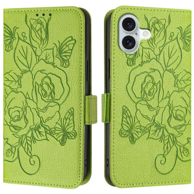 Essential Leather Phone Case With Card Slot For Everyday Protection And On The Go - green floral wallet-style PU leather phone case with card pocket