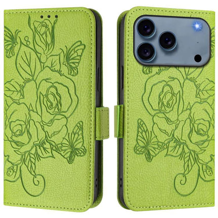 Everyday PU Leather Phone Case With Card Holder For Daily Use lime green floral RFID wallet case for iPhone
