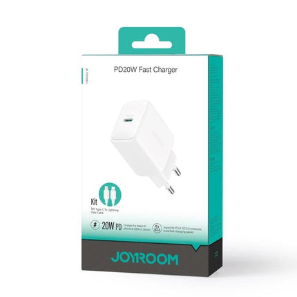 Joyroom Charging Kit for Daily Phone Use at Home white 20W PD fast charger box for home phone charging