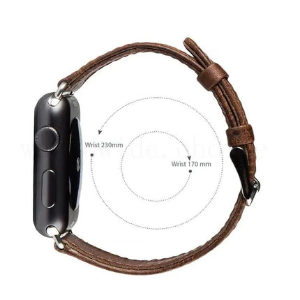 Genuine Leather Retro Crazy Horse Watch Band For Apple Watch