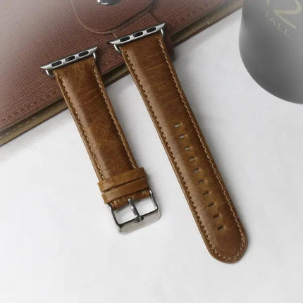 Genuine Leather Retro Crazy Horse Watch Band For Apple Watch
