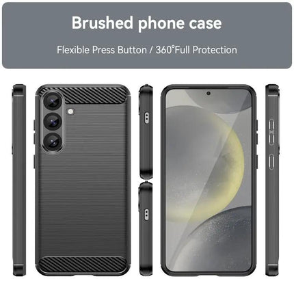 Carbon Fiber TPU Phone Case For Samsung S25 Ultra 5G