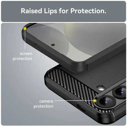 Carbon Fiber TPU Phone Case For Samsung S25 Ultra 5G