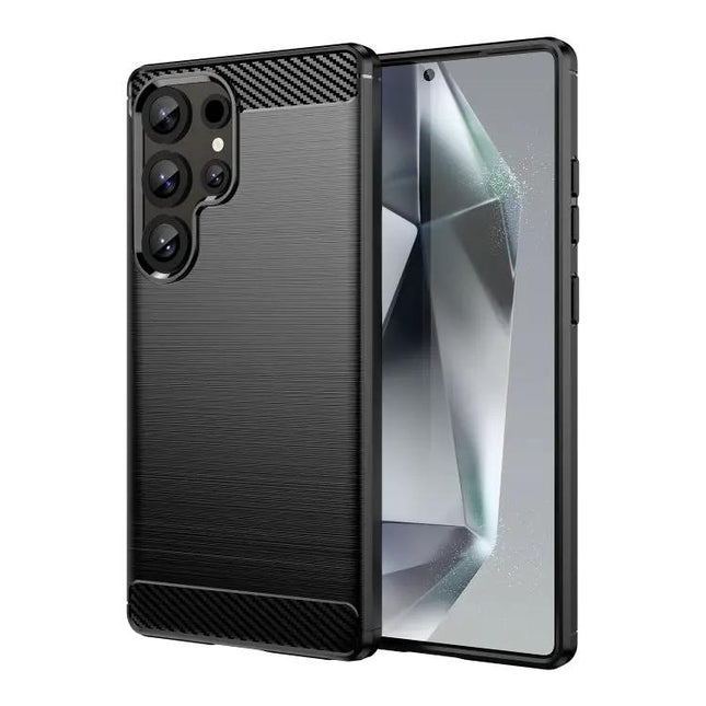 Carbon Fiber TPU Phone Case For Samsung S25 Ultra 5G