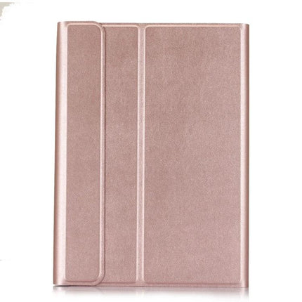 Bluetooth Keyboard Leather Case for Samsung Galaxy Tab A7 10.4 Inch - rose gold folio cover with built-in Bluetooth keyboard for protection and typing