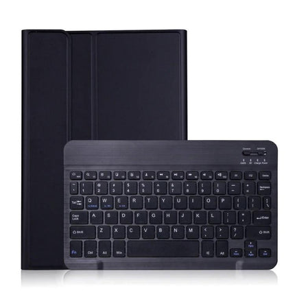 Bluetooth Keyboard Leather Case for Samsung Galaxy Tab A7 10.4 Inch - slim black protective folio with detachable Bluetooth keyboard for typing on the go